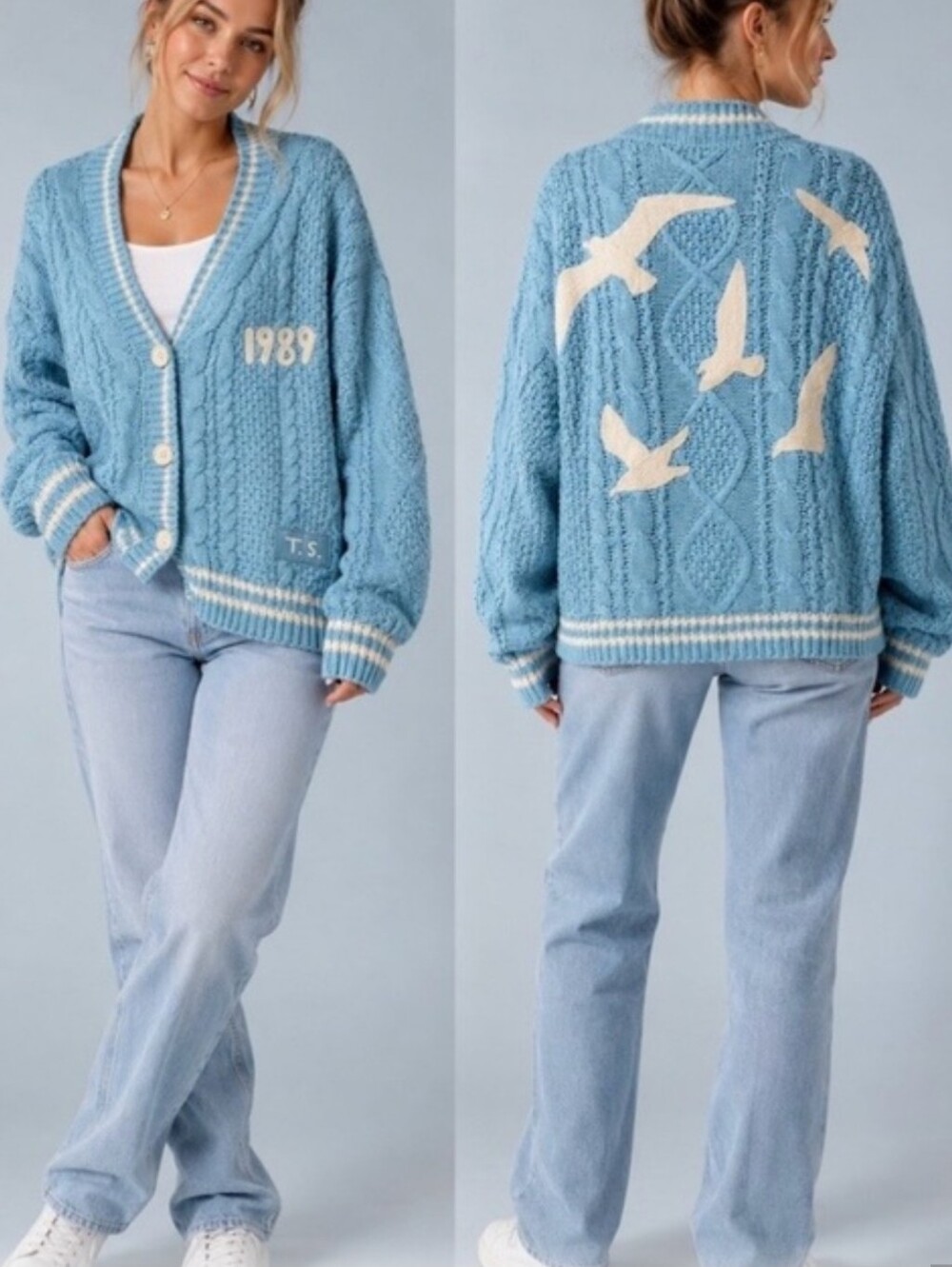 Taylor Swift 1989 Cardigan Taylors Version Limited Edition 3X/4XL Blue Eras Tour